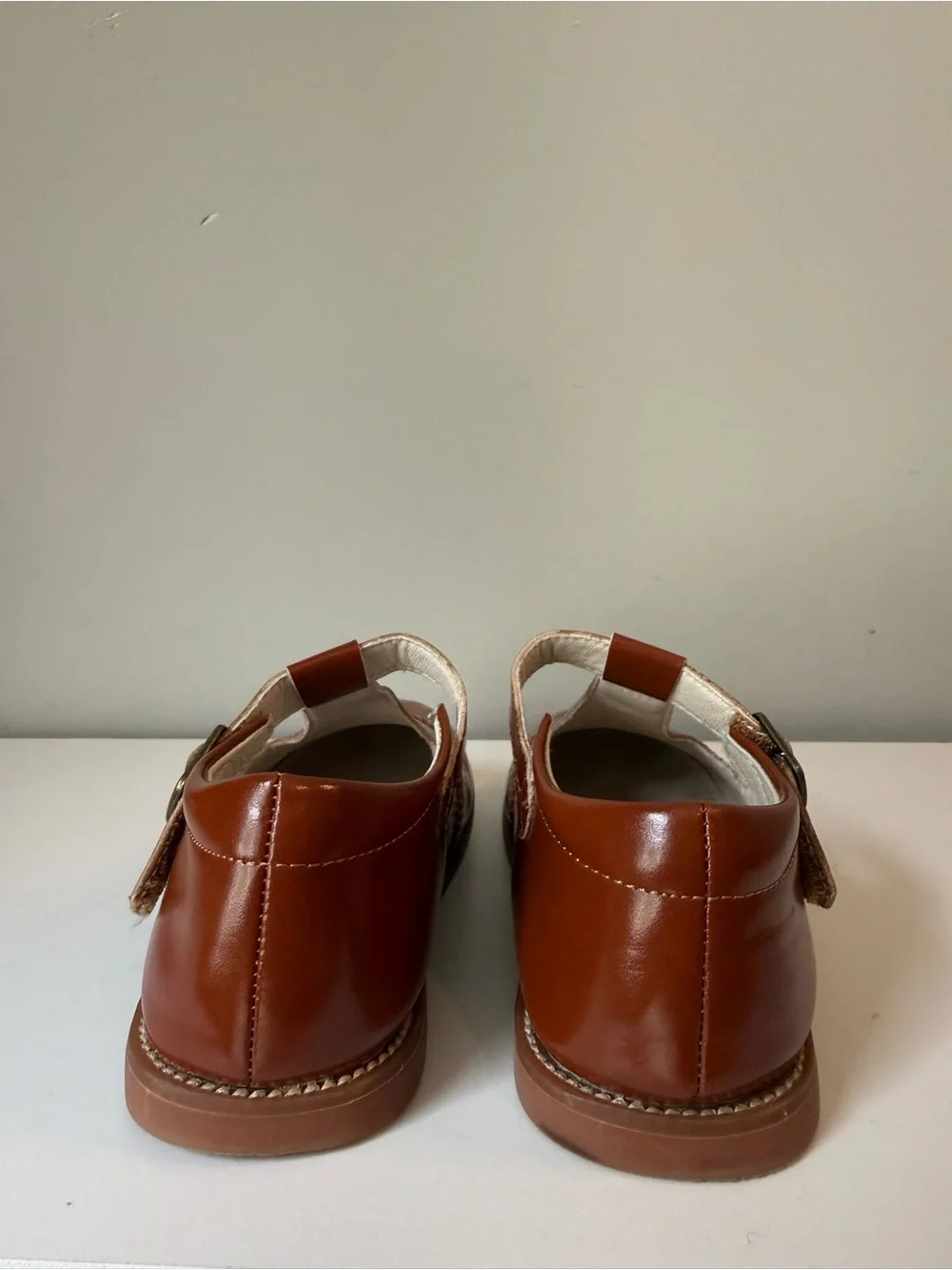 Felix & Flora Brown Leather Kids Mary Janes